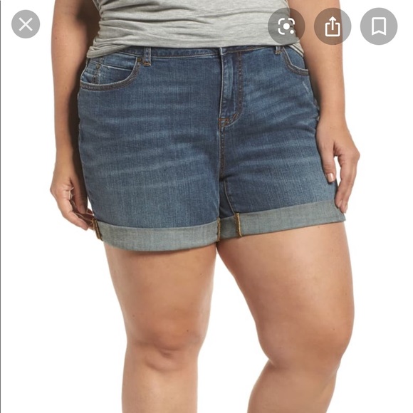 caslon rolled denim boyfriend shorts